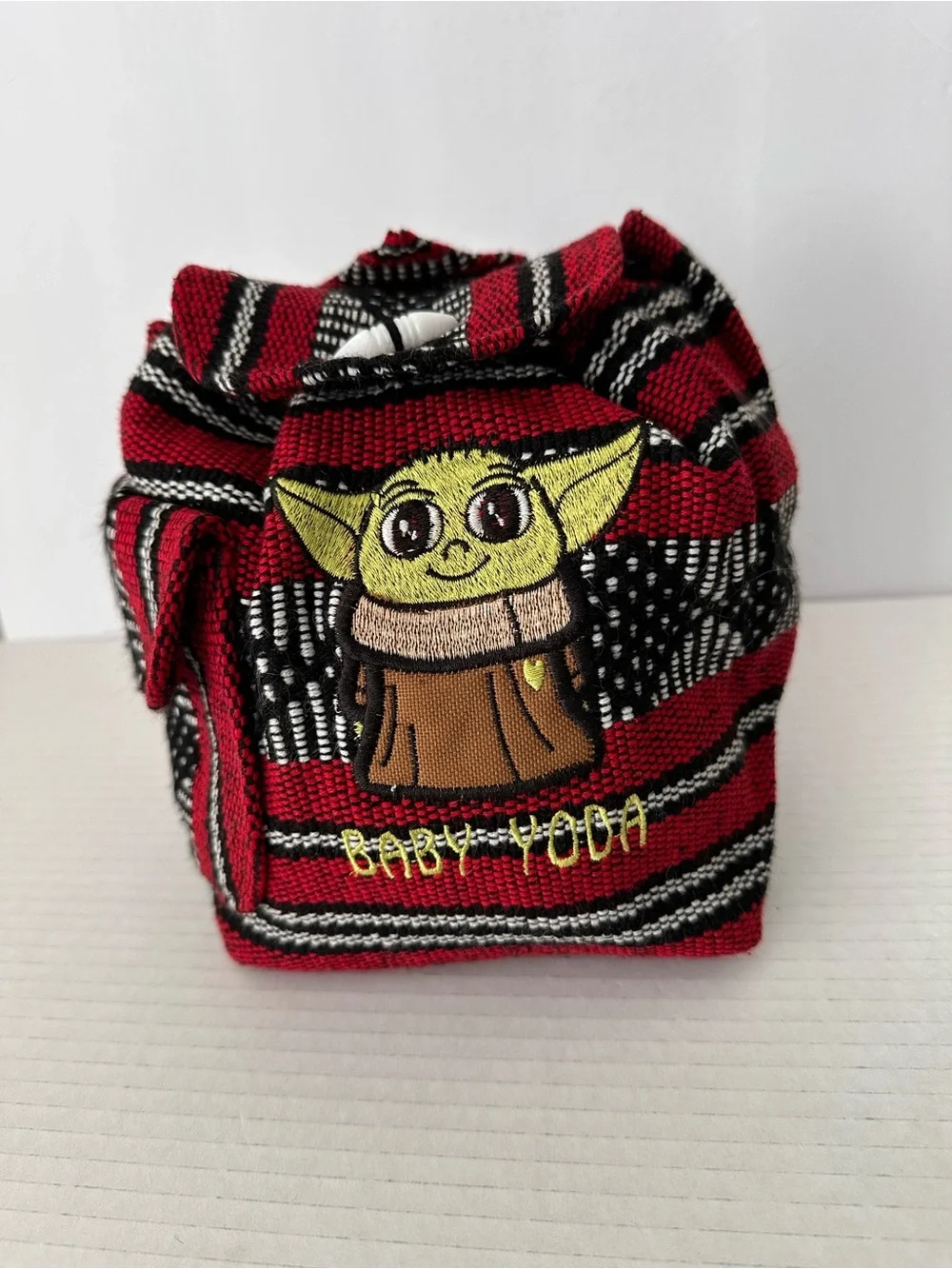 Baby Yoda Red Woven Crossbody Bag